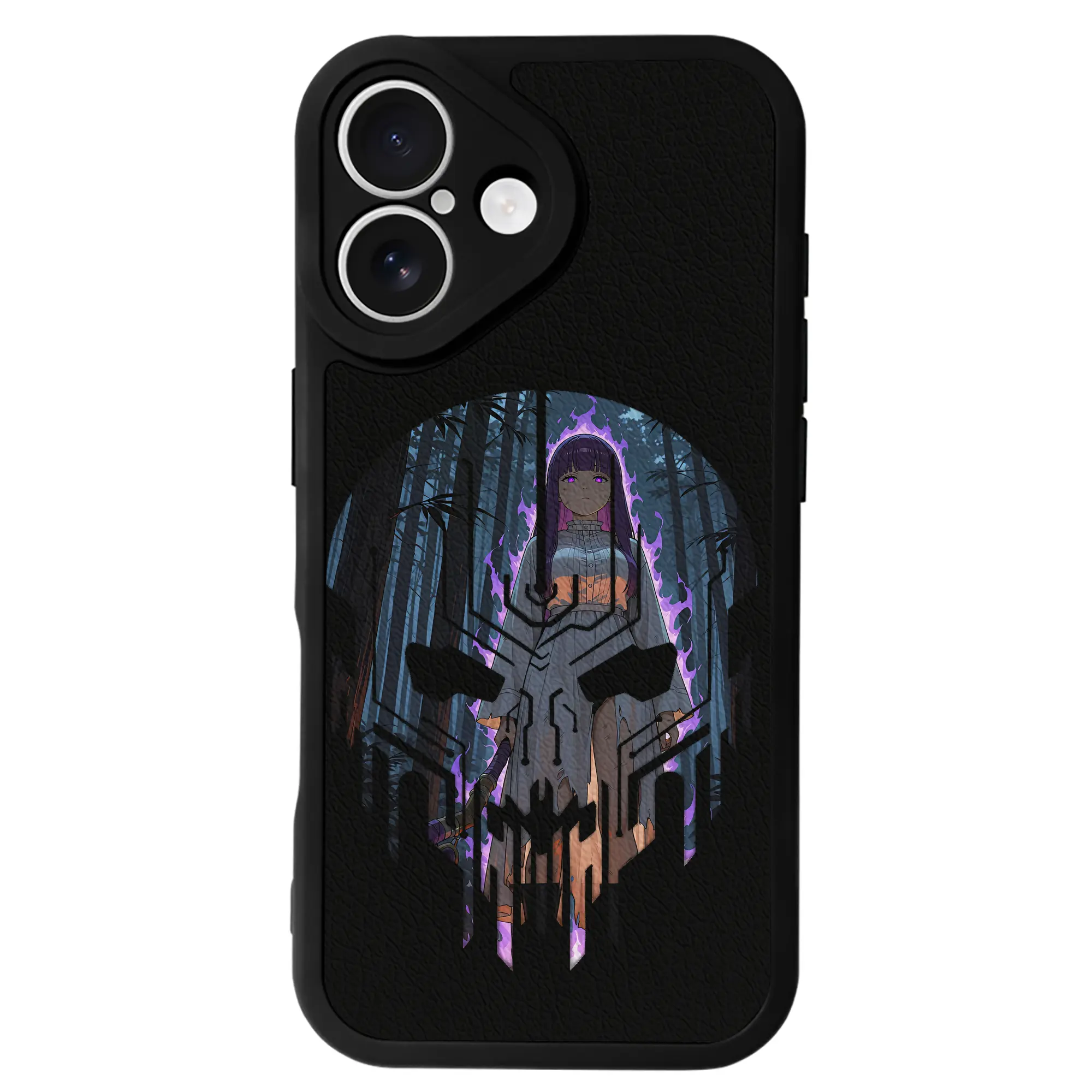 葬送のフリーレン（Frieren） グッズ,フェルン（Fern） - IPhone 16シリーズ対応 ・ シリコンスマホケース ・ レザー調 ・ 高精度フィット ・ 耐衝撃 ・ ワイヤレス充電対応 ・ 精密カット